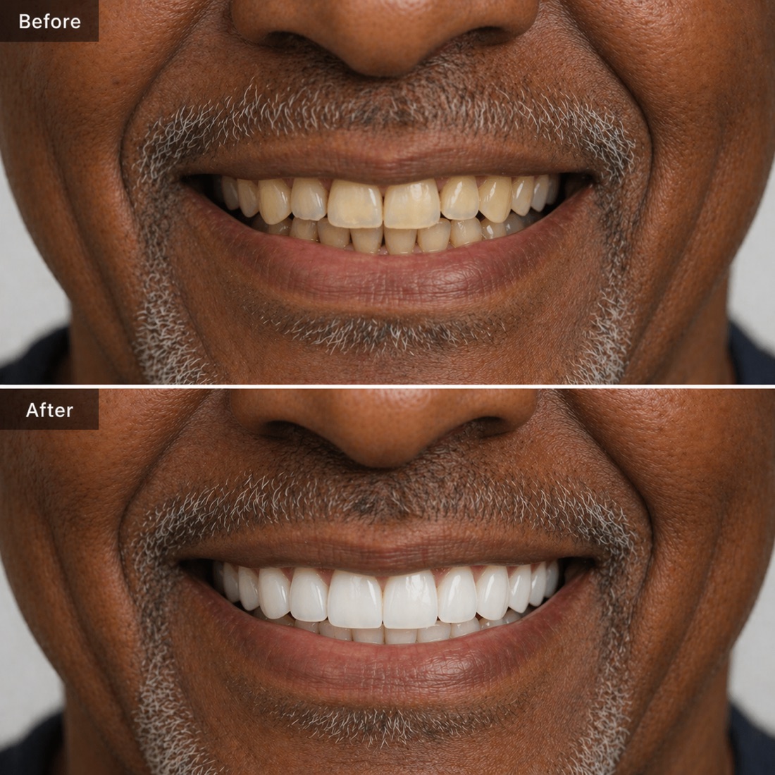 Before and after real riverside invisalign transformations case